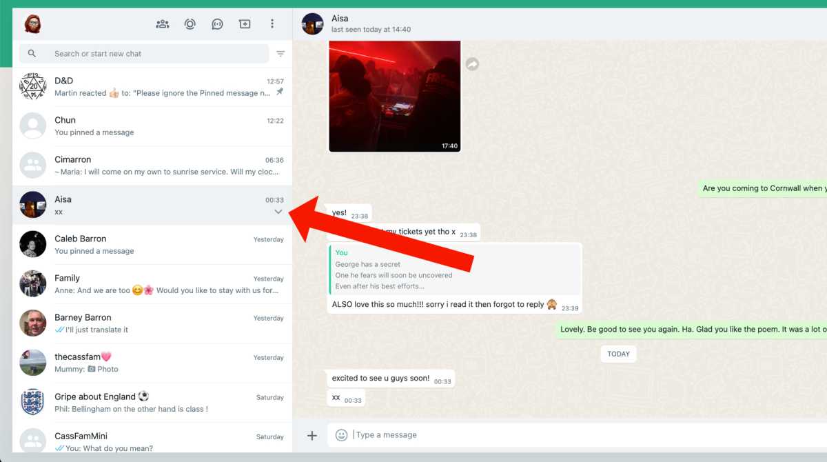 How to pin Whatsapp chats