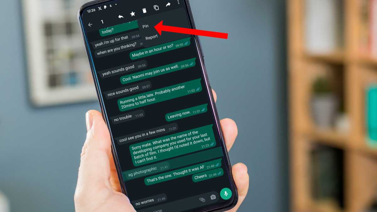 How to pin messages in WhatsApp