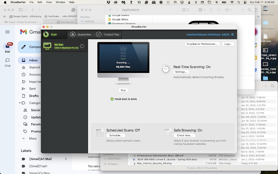 Intego3 Scanning an internal hard drive