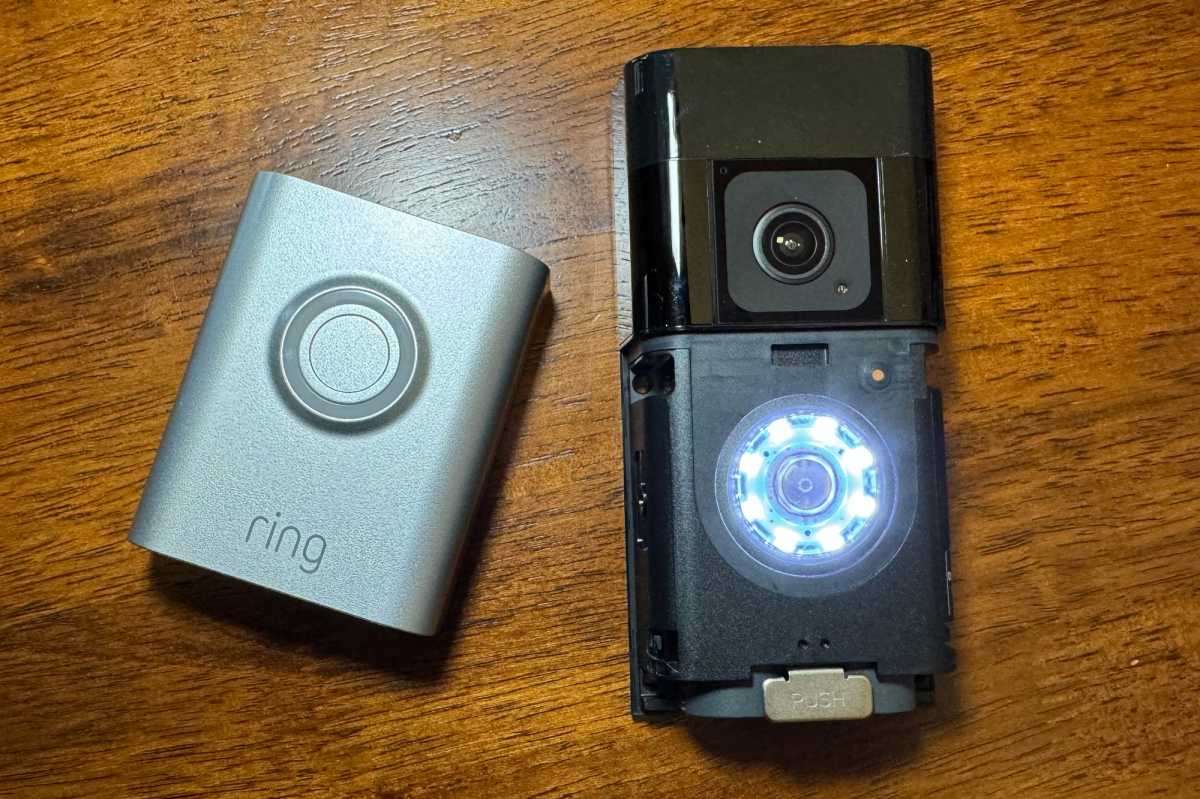 Ring Battery Doorbell Pro with LED light ring
