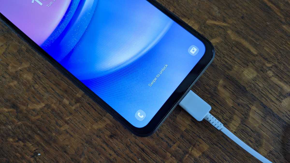 Charging test for the Samsung Galaxy A15
