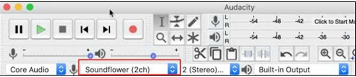 Recording toolbar