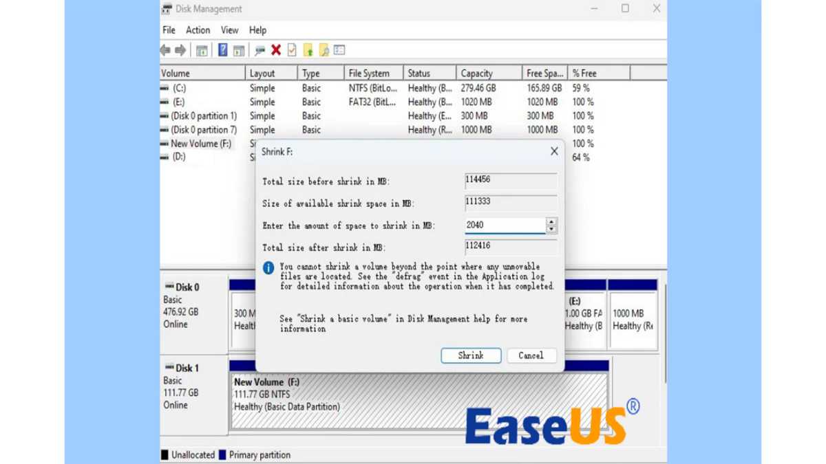 Disk management software