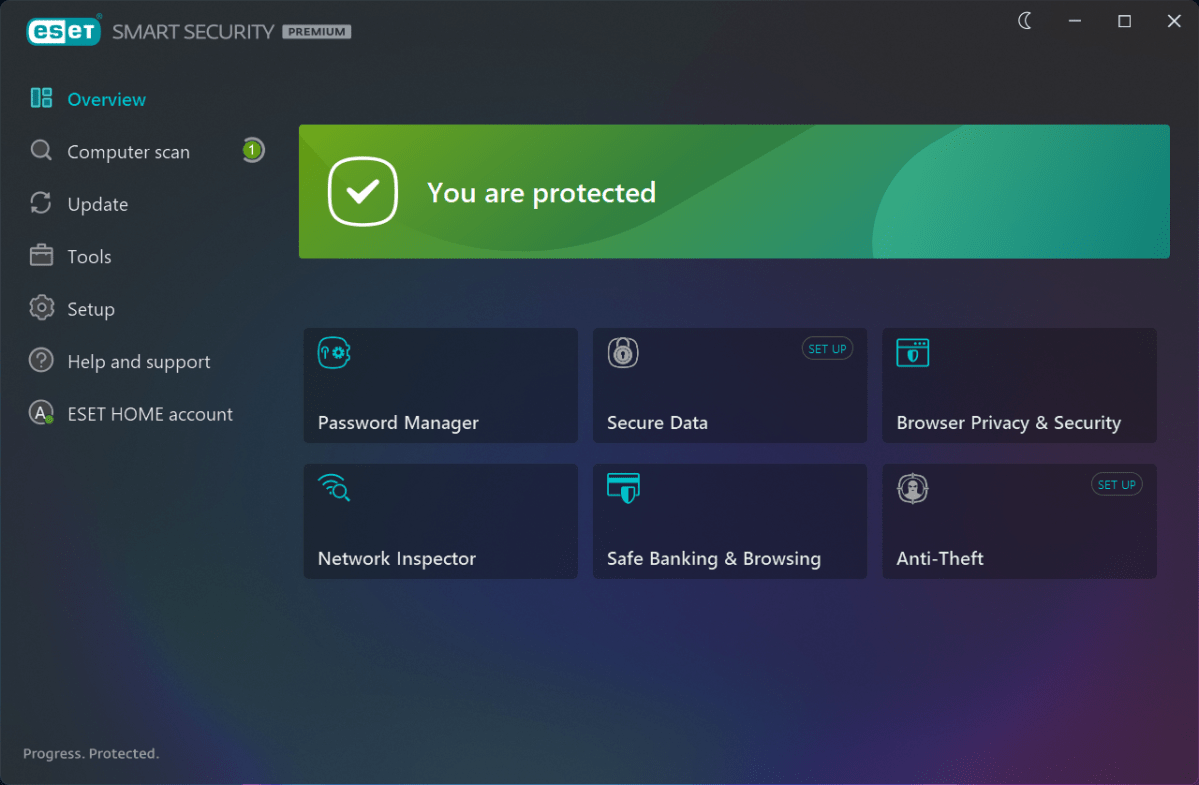 ESET Home Security Premium dashboard (March 2024)