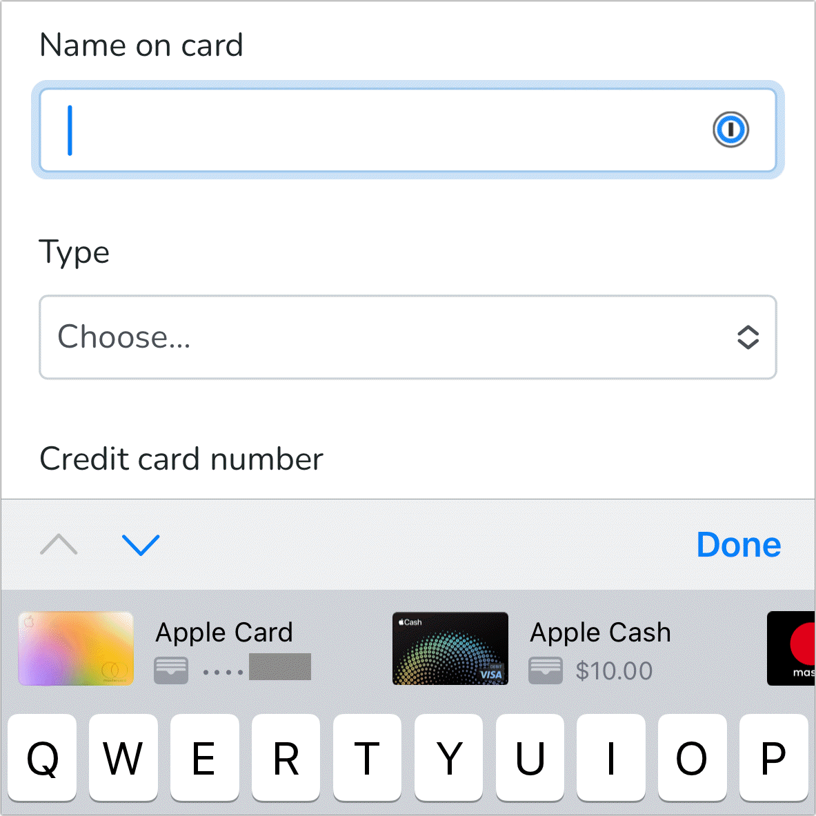 Apple Cash Safari to fill out