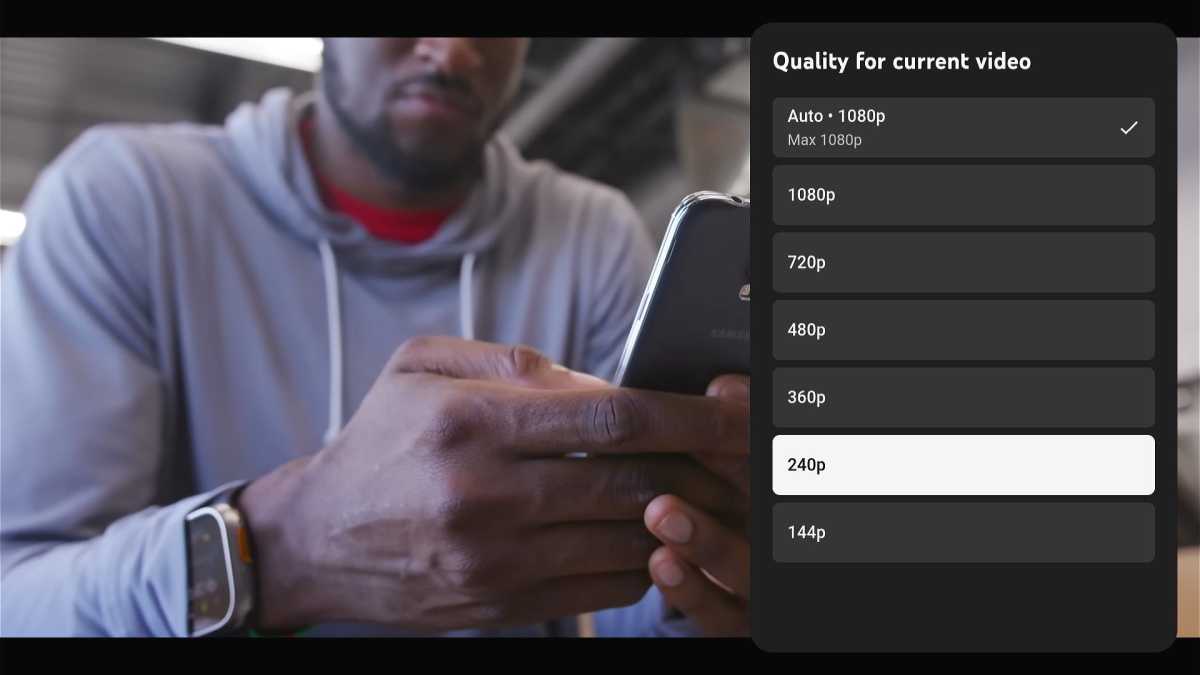 Ajustar la calidad del video en la aplicación YouTube TV