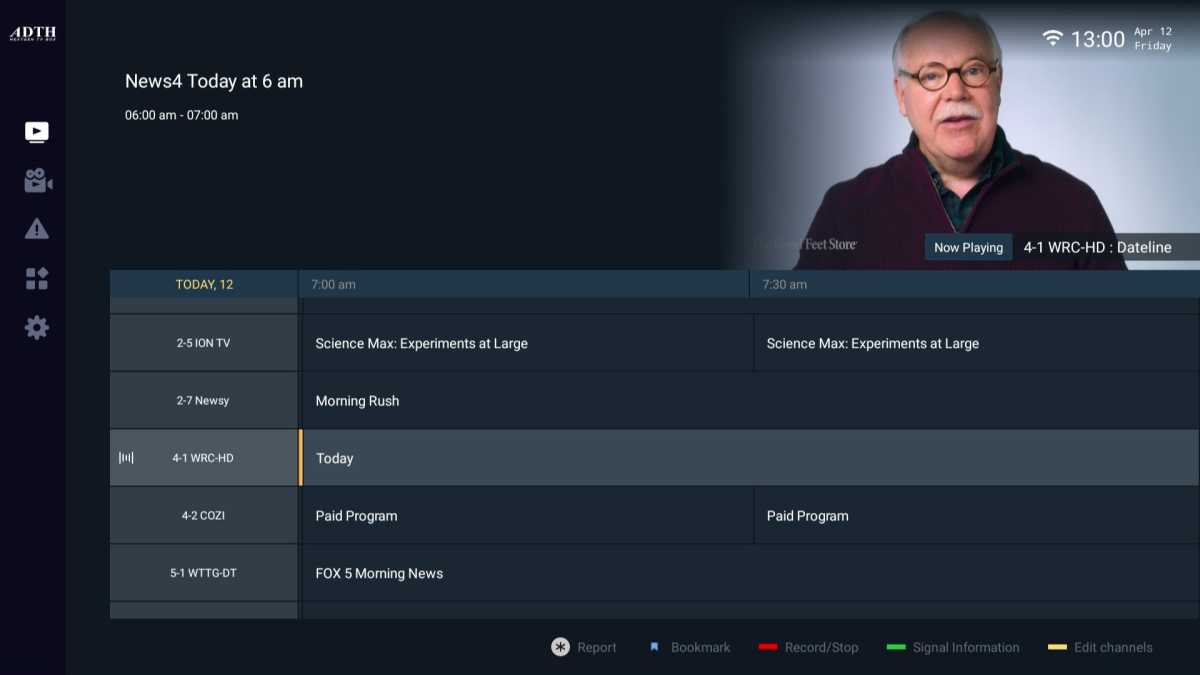 ADTH NextGen TV Box user interface