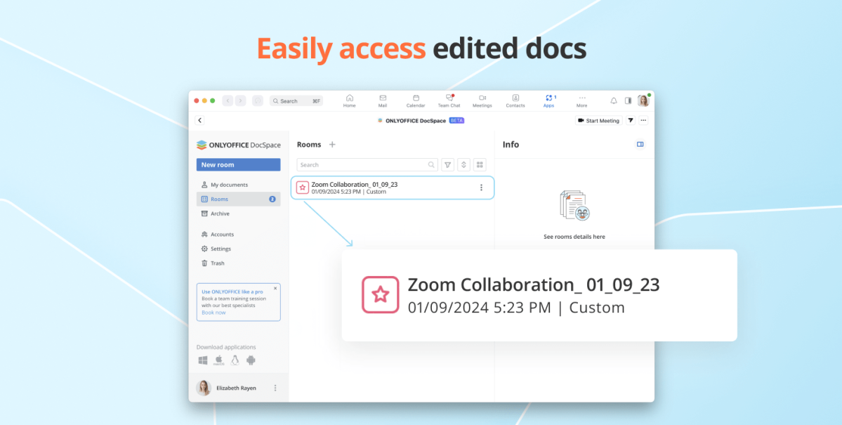 ONLYOFFICE file access feature