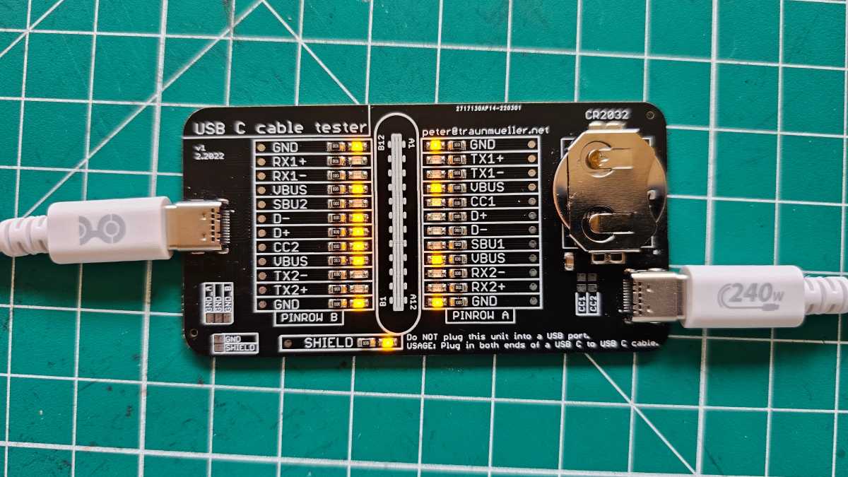 A second continuity cable lets us view all wires in a cable