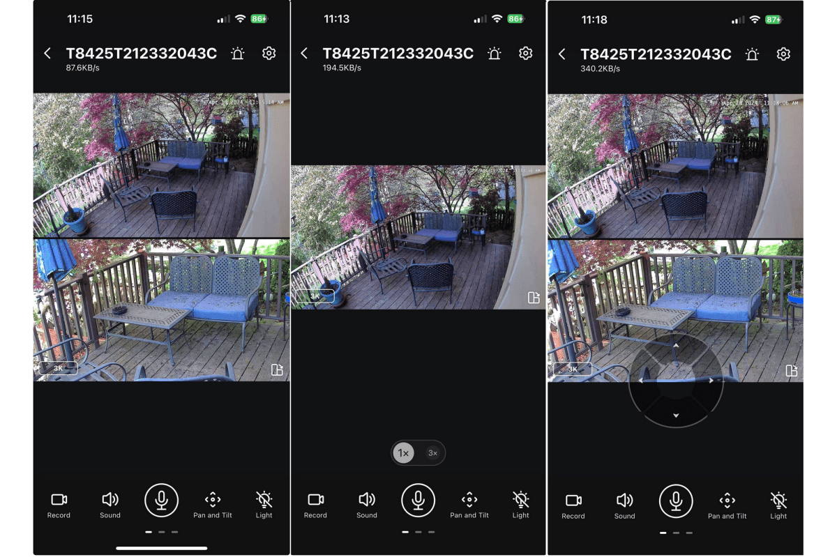 Eufy Floodlight Cam E340 app dual cam vs single cam view