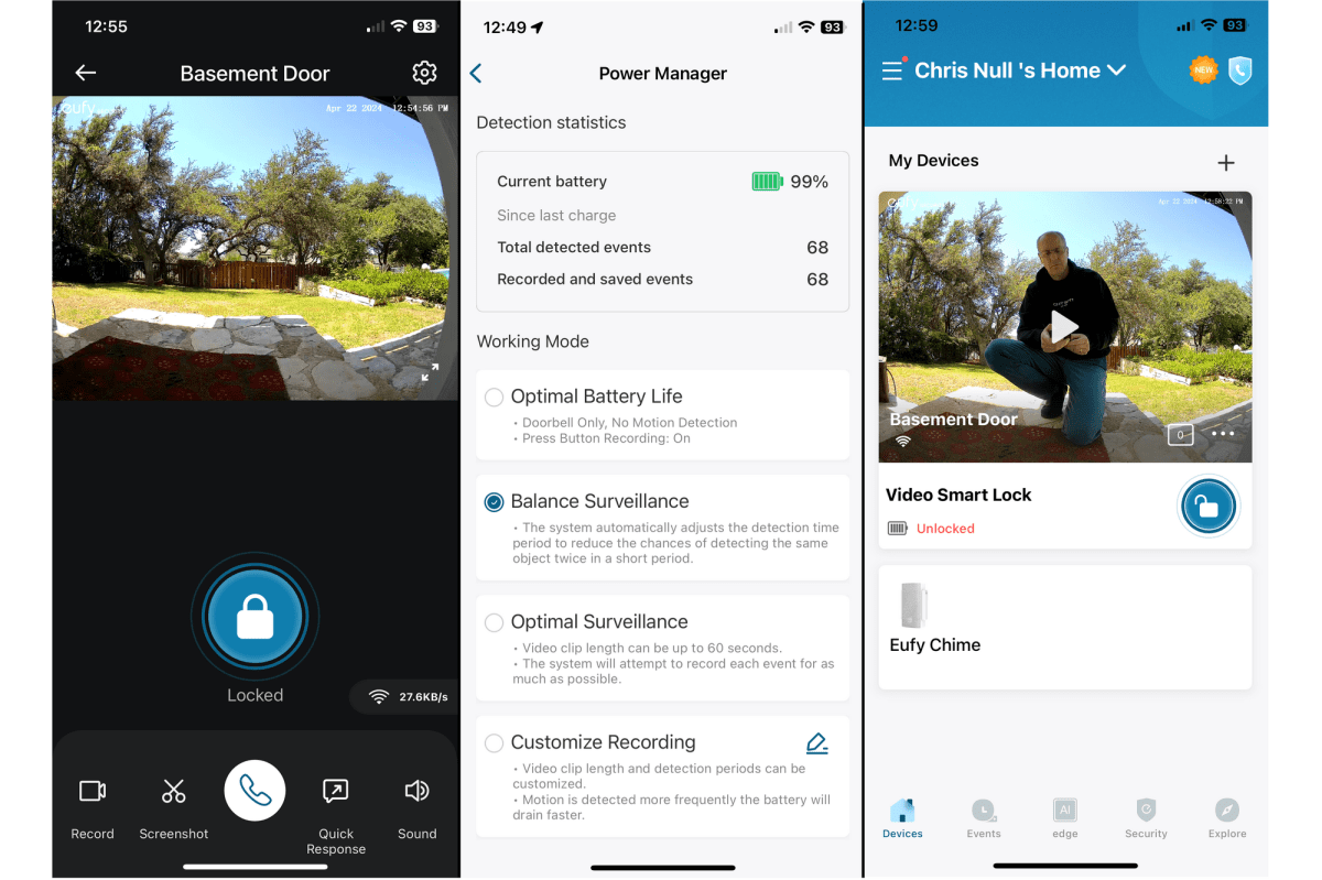 Eufy Video Smart Lock S330 app screenshots