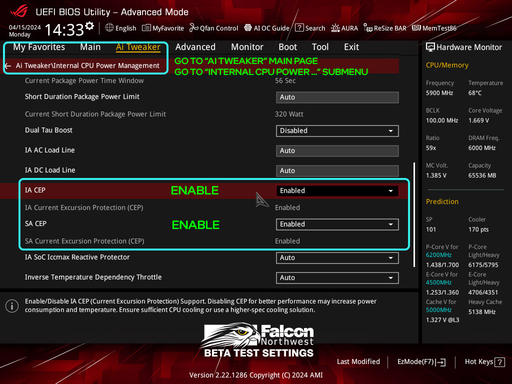 Ajustes de BIOS para ayudar a algunos afectados por CPU Intel inestables