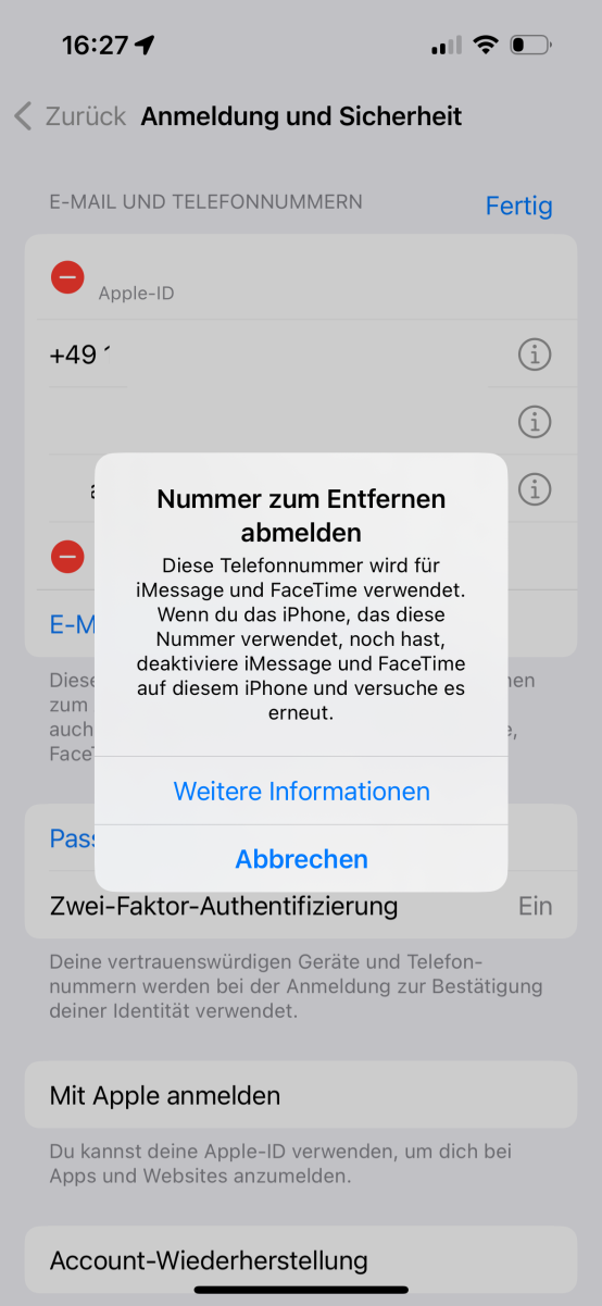 Wie Sie die Telefonnummer Ihrer Apple-ID auf dem iPhone ändern