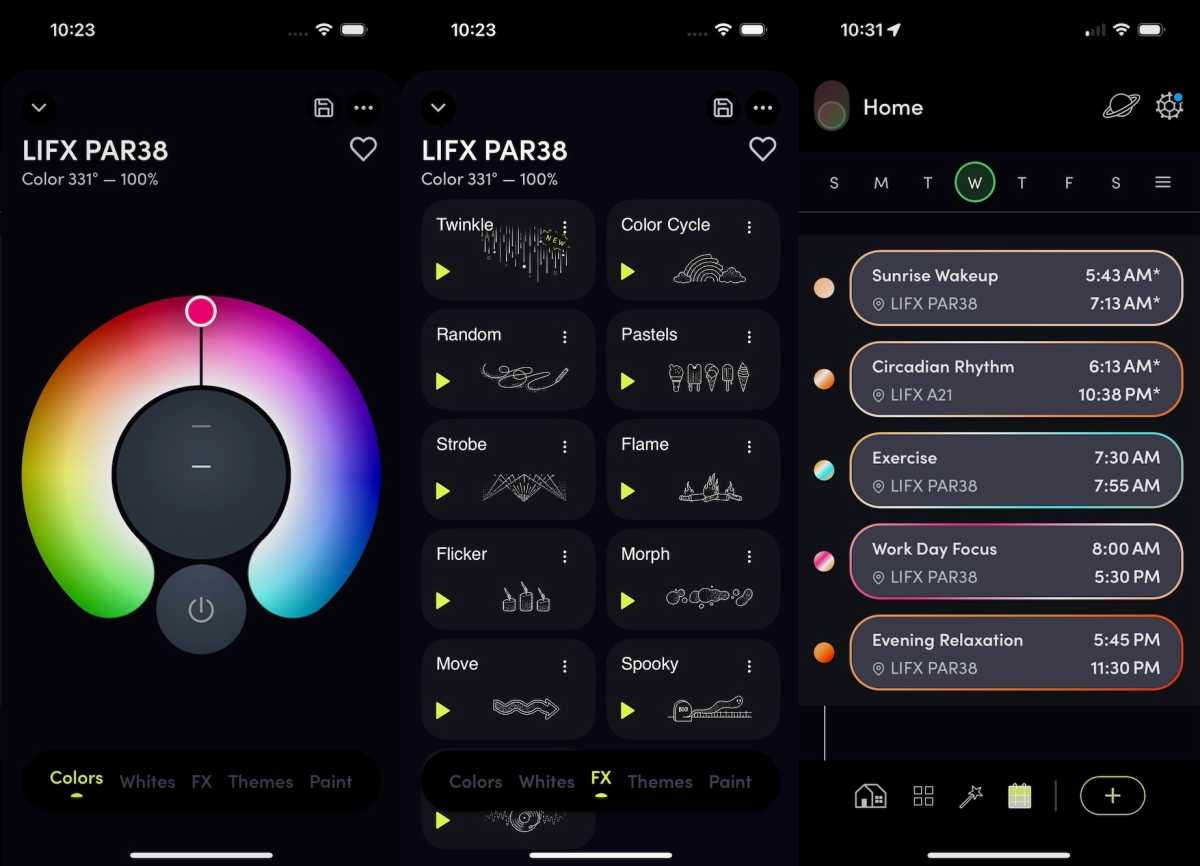 LIFX app screenshot