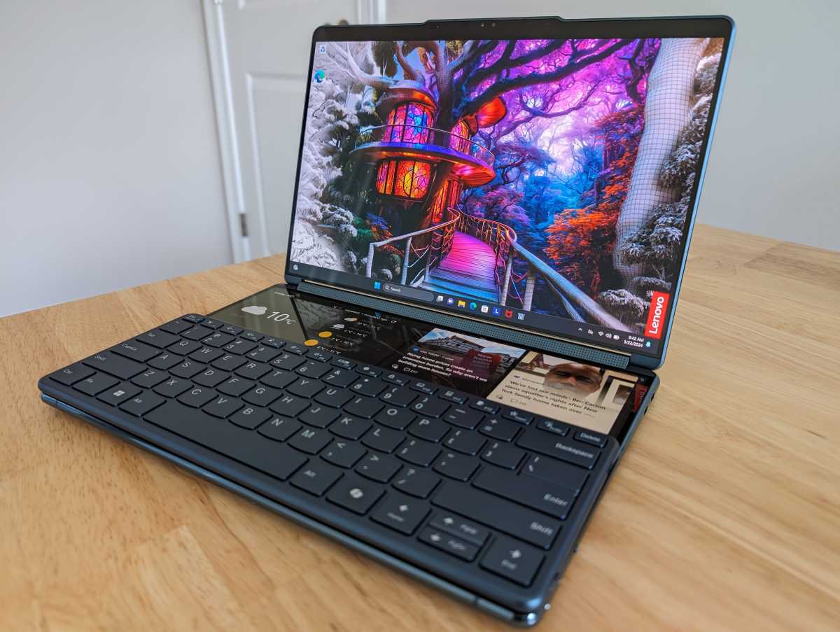 Lenovo Yoga Book keyboard, lower position