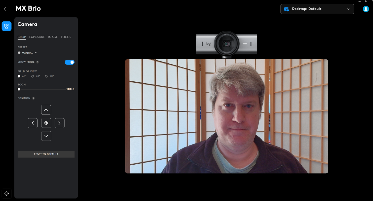 Logitech MX Brio 4K webcam software