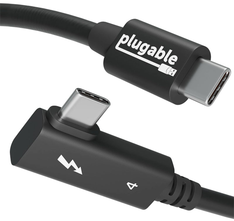 Plugable TBT4-240W-80CMR - Best right-angled Thunderbolt 4 cable