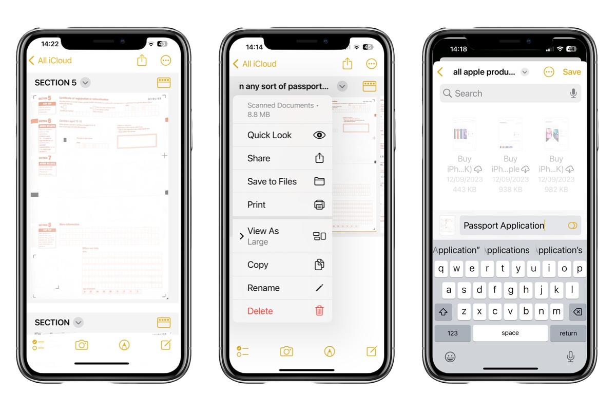 How to save iPhone scan as PDF