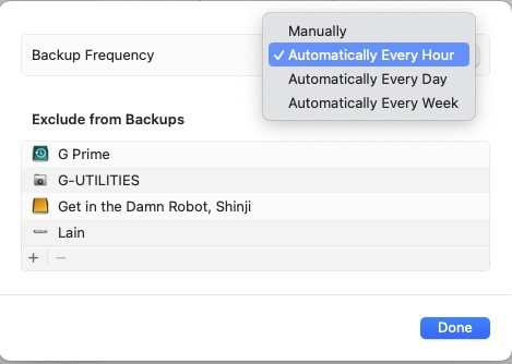 Explorando archivos de respaldo y restaurando datos en Time Machine de Apple