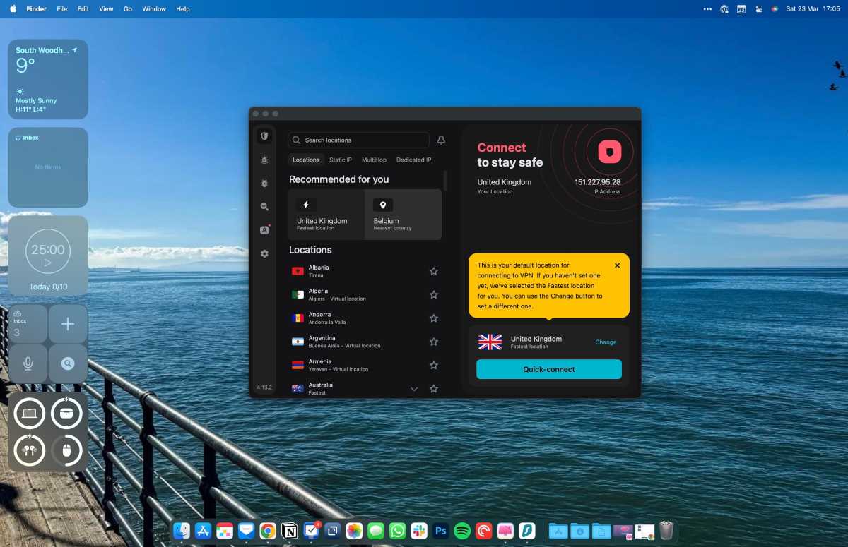 SurfShark VPN Start Screen