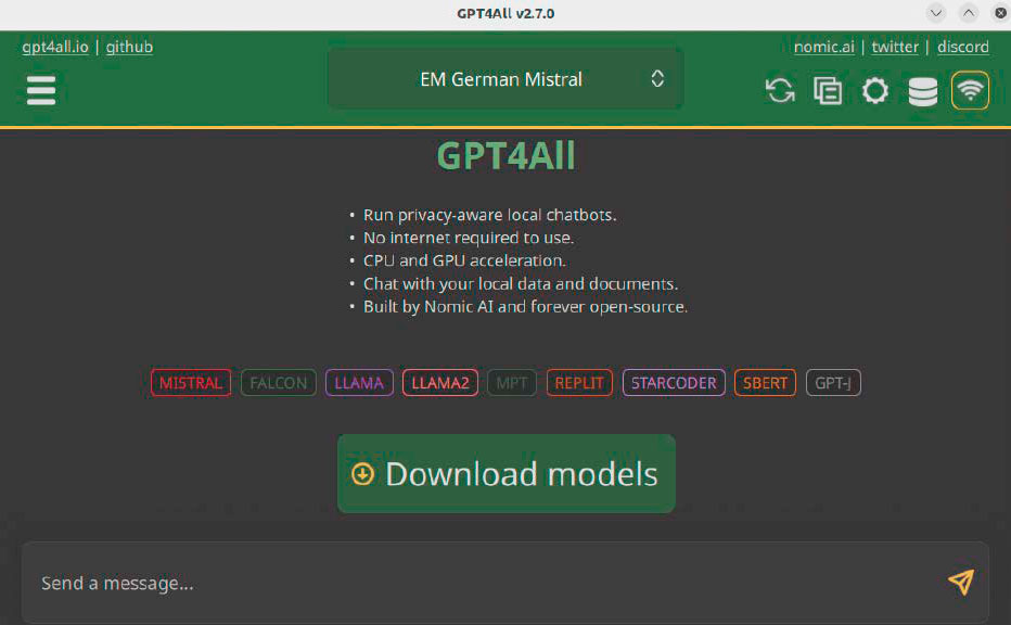 GPT4All: Программное обеспечение позволяет использовать искусственный интеллект на вашем компьютере. Никакие данные не нужно отправлять поставщику услуг.