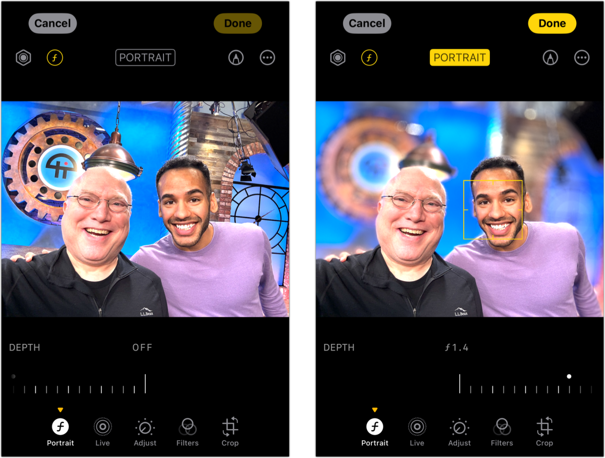 How to manage depth control in iPhone photos