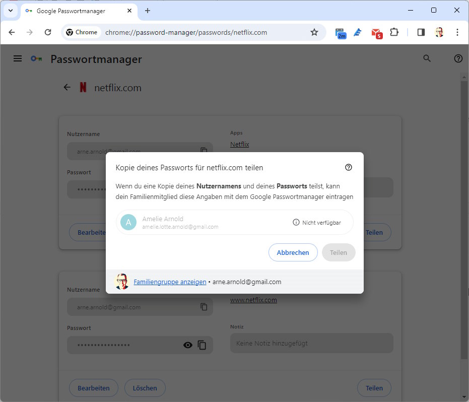 Google Passwortmanager