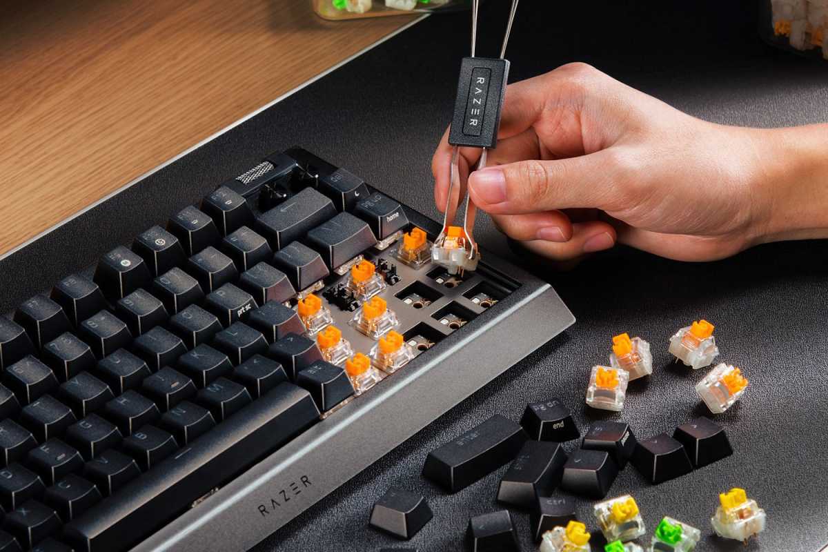 VERBENA V2 Interruttori Ottici Rossori Hot-Swap Per Razer Huntsman - 4 Pezzi Clicky Lineari Per Tastiera Meccanica FAI DA TE
