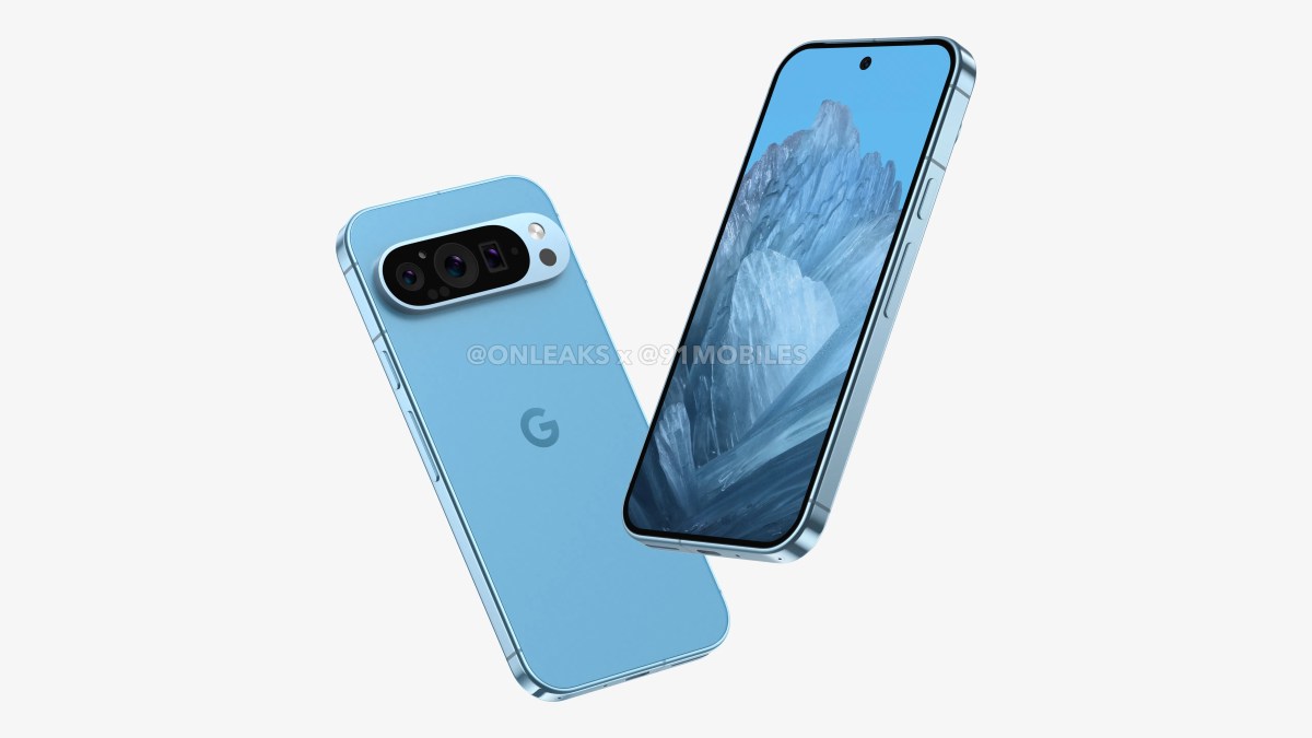 The rendering of the Pixel 9 Pro