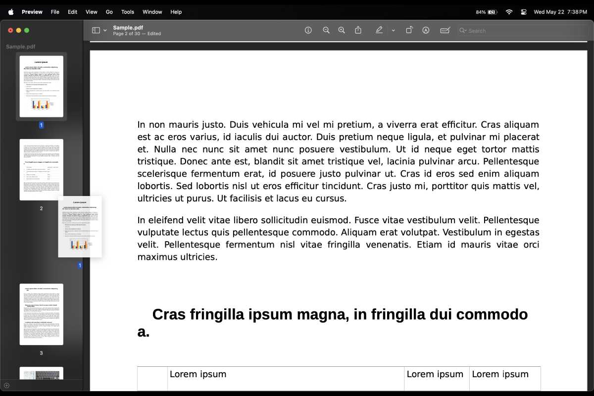 Apple Preview PDF editor