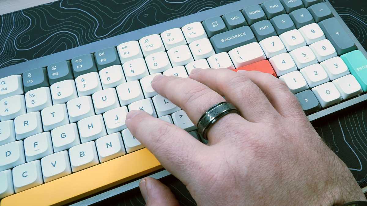 Nuphy Air96 V2 Keyboard with hand
