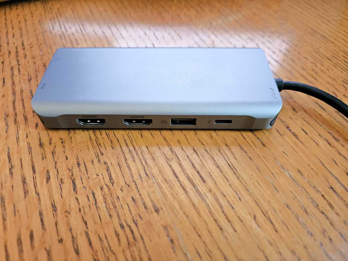 Frontal de estación de acoplamiento de triple pantalla Monoprice 12 en 1 USB-C a Dual-HDMI+VGA