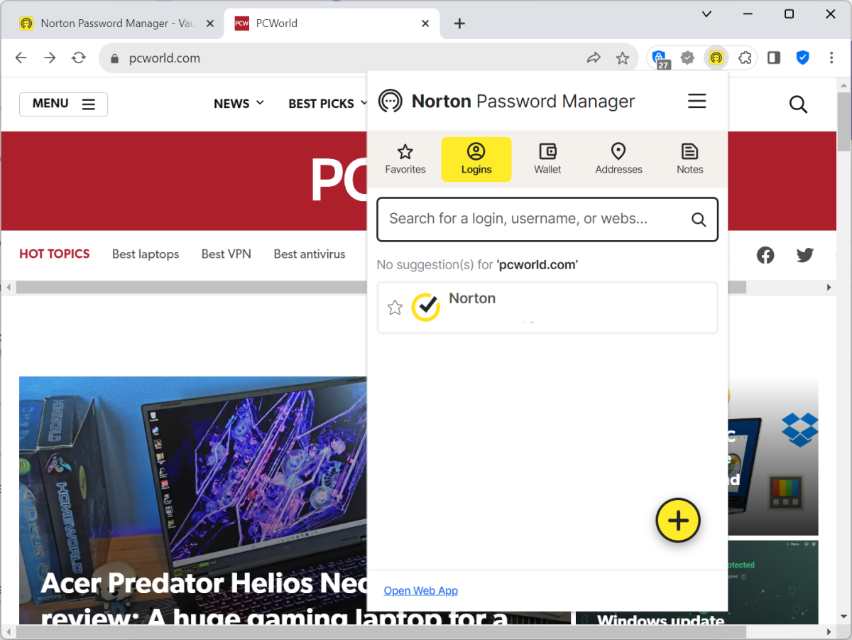 Norton screenshot