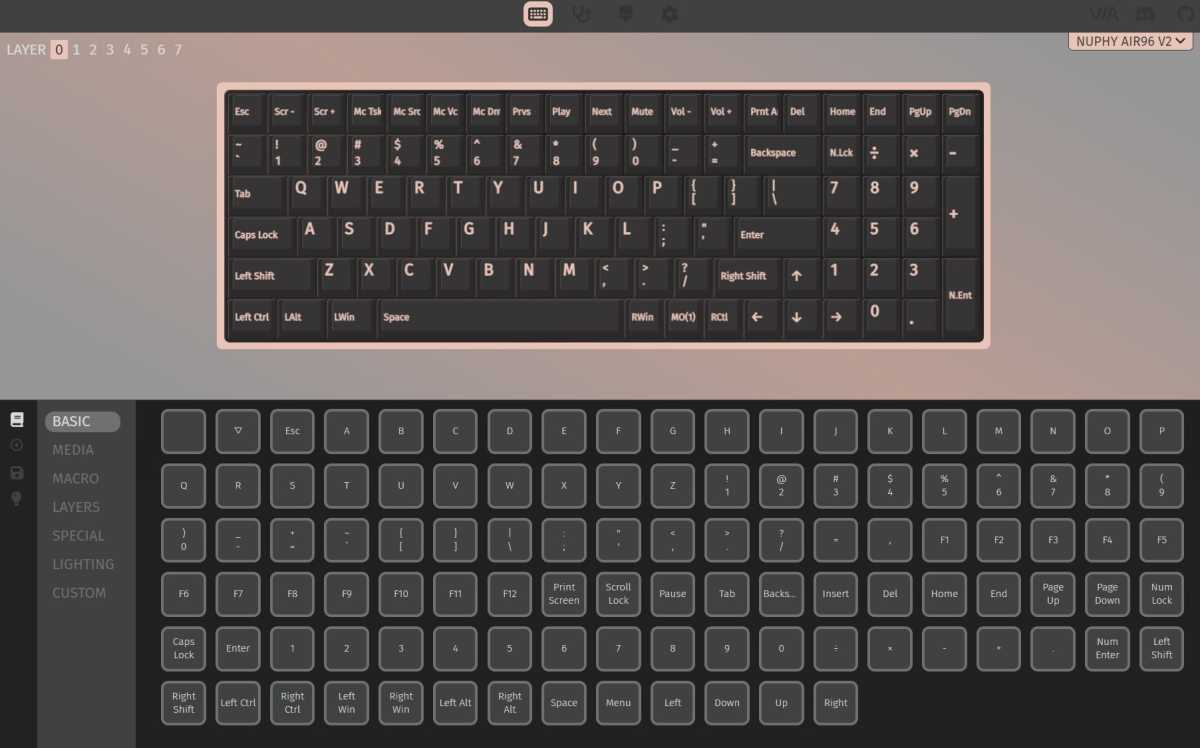 Nuphy Air V2 VIA keyboard programming