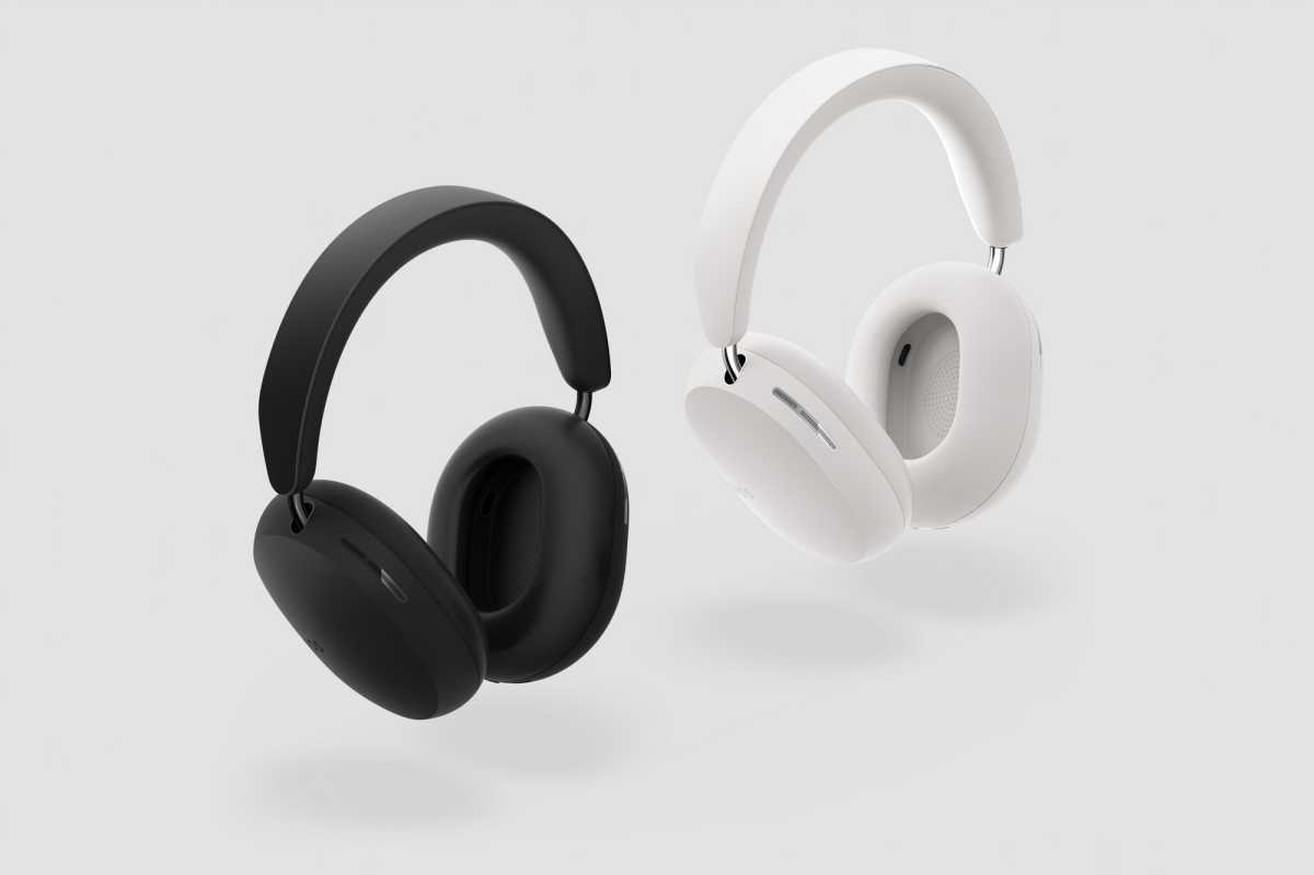 Sonos Ace headphones in black and "soft white"