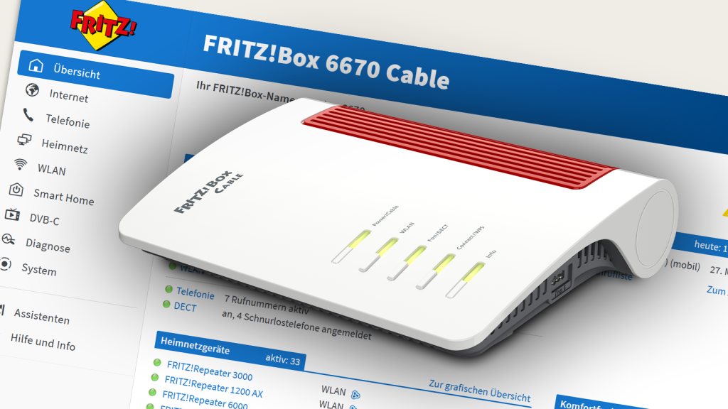 Image: Fritzbox 6670 Cable im Test: Mehr Tempo am Kabelanschluss