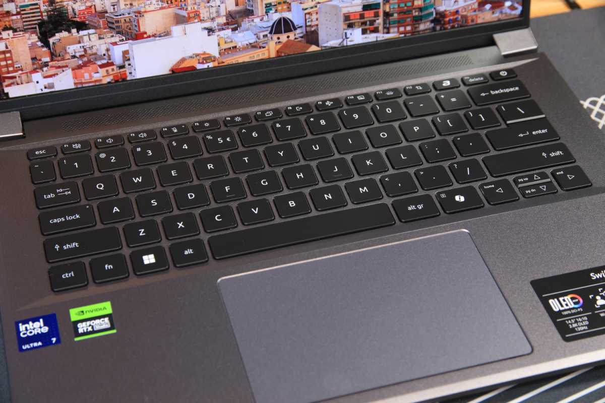 Acer Swift X 14 keyboard