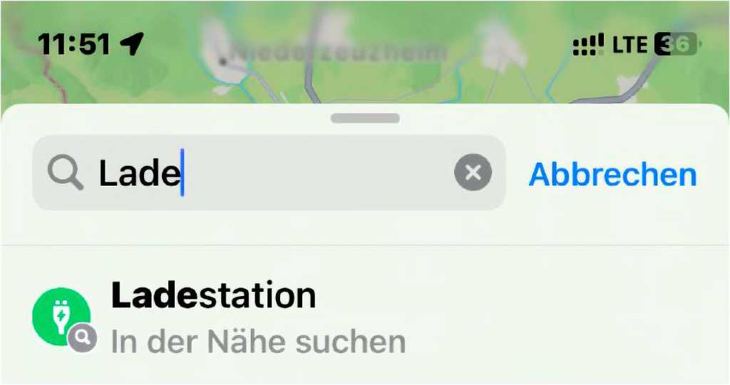 Image: E-LadesÃ¤ulen finden: So geht's mit der Karten-App in iOS