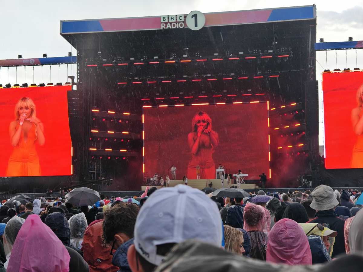 Sabrina Carpenter performing at Radio 1's Big Weekend