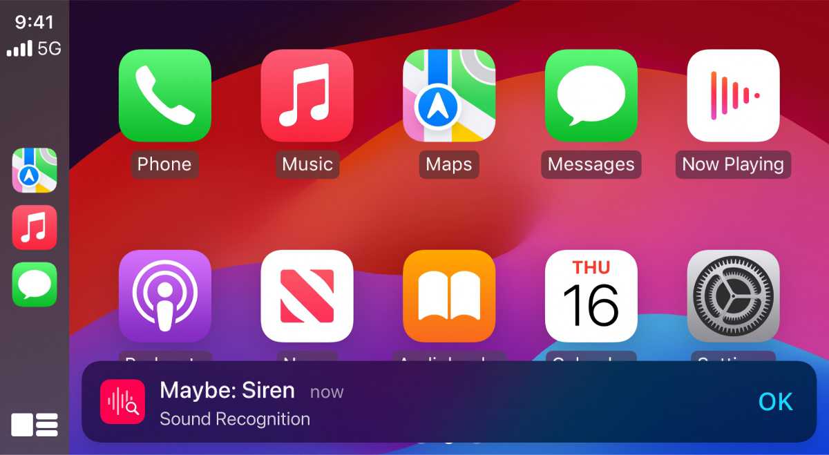 CarPlay visual signal siren