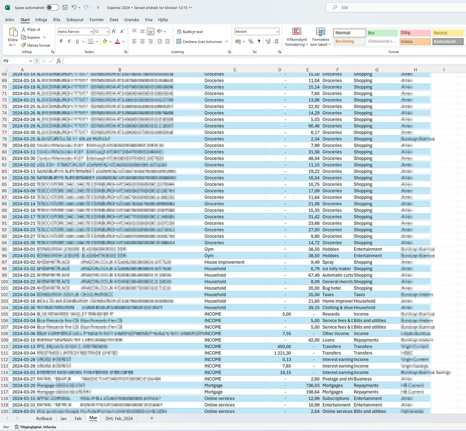 Test: Håll koll på din privatekonomi med Excel - PCforAlla