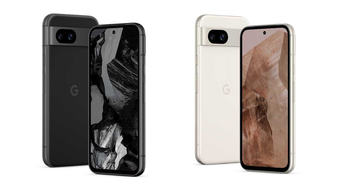 Google Pixel 8a Obsidian and Porcelain