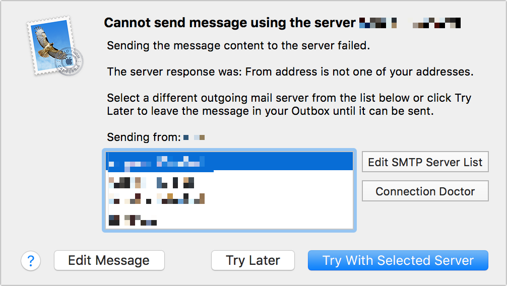 How to fix your mail host refusing to send email from your address