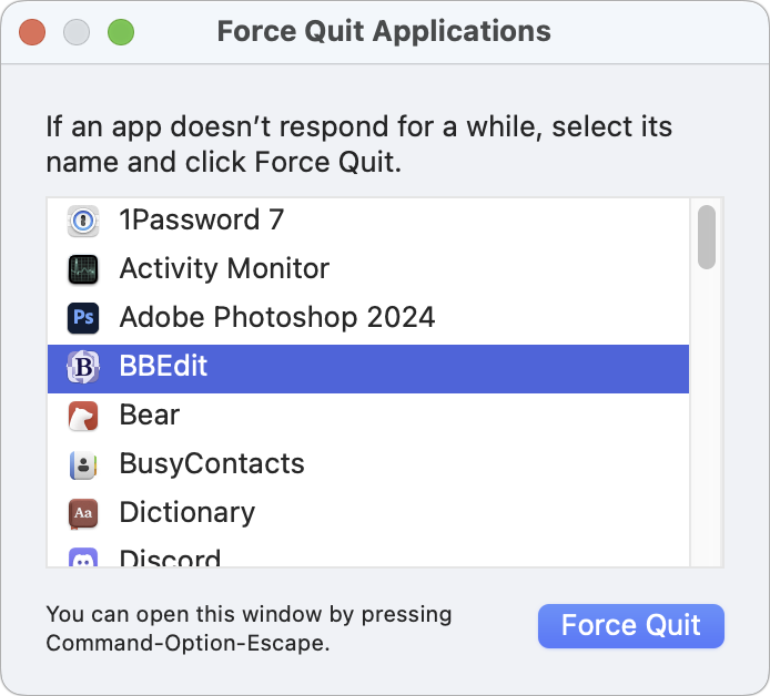 Mac Force Quit