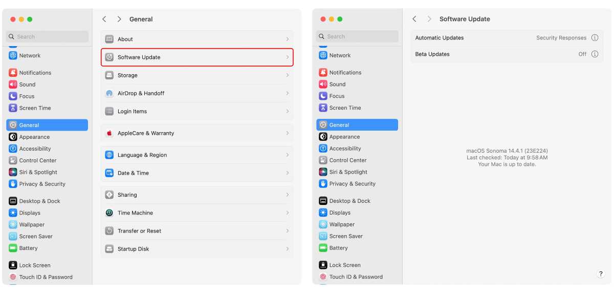 macOS Sonoma software update