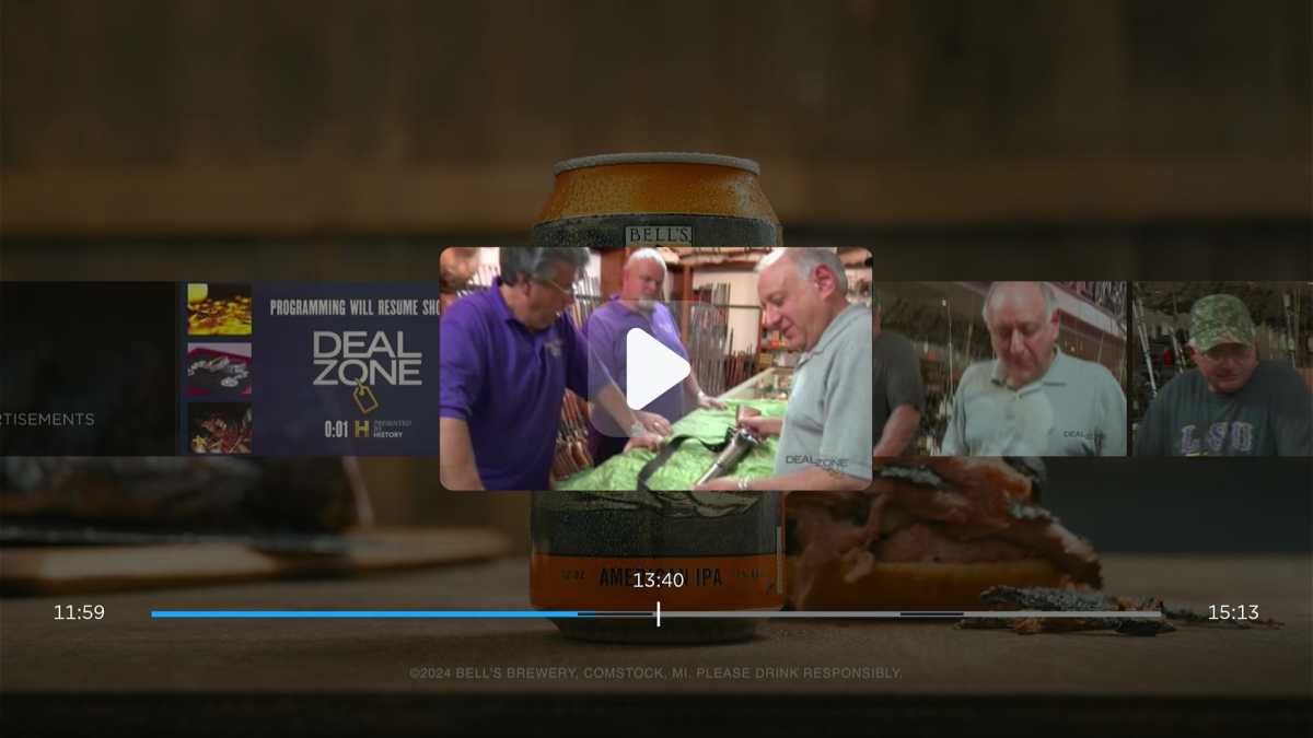 Skipping through ads in a Philo DVR recording