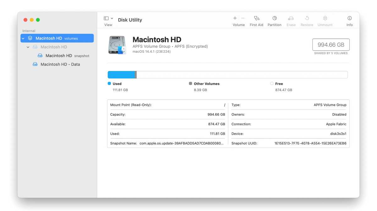 Sonoma disk utility