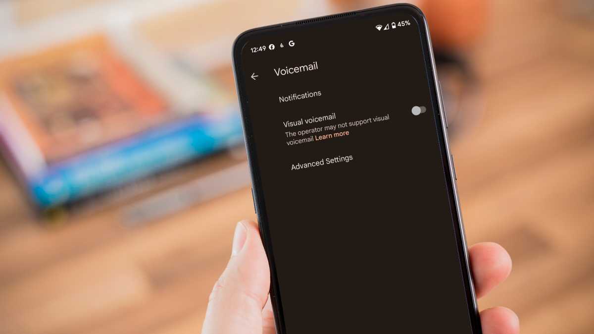 Deep settings on Android voicemail