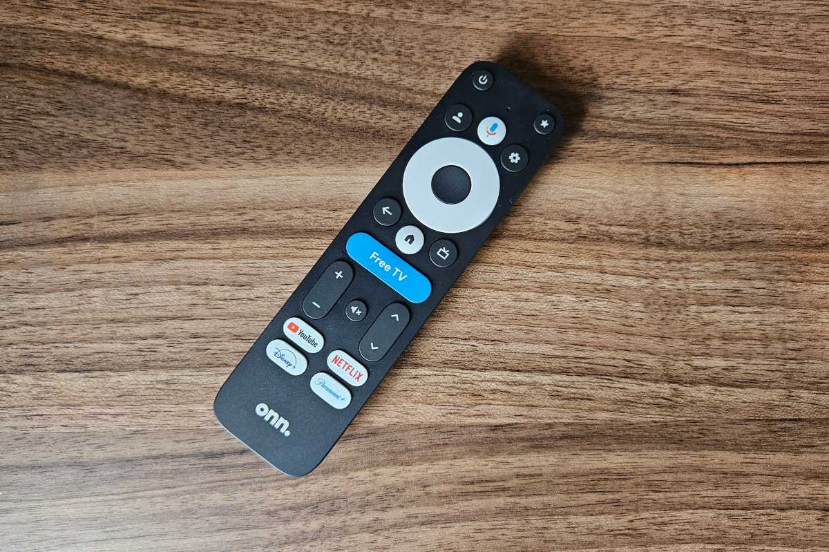 Walmart Onn Google TV 4K Pro remote