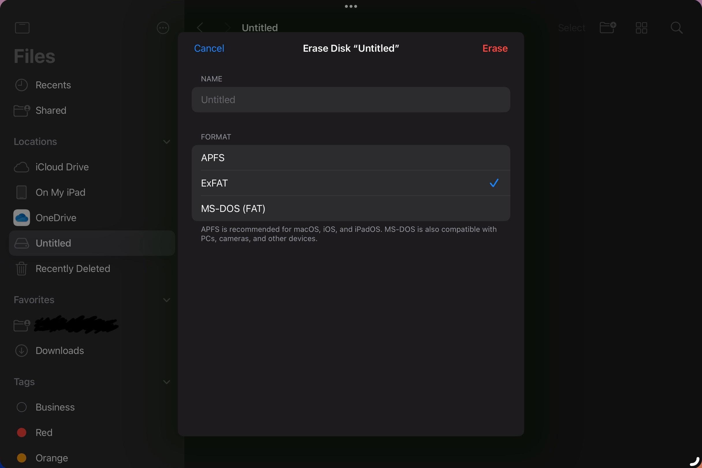 iPadOS 18 Erase Disk